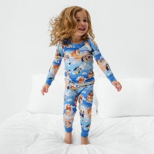 Bluey Blue Sleepytime Two-Piece Long Sleeve & Pants Pajama Set