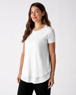 Bright White Women's Nursing Top