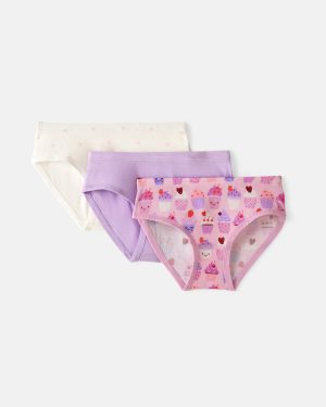 Lilac Haze 3 Pack Girl's Brief Underwear
