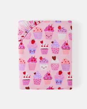 Cupcake Kisses Fitted Crib Sheet