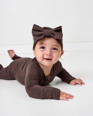 Dark Chocolate Luxe Bow Headband