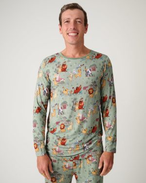 Disney Simba's Safari Men's Long Sleeve Pajama Top
