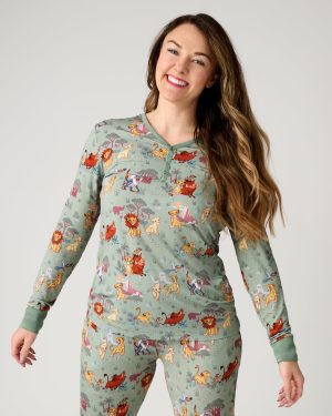 Disney Simba's Safari Women's Long Sleeve Pajama Top