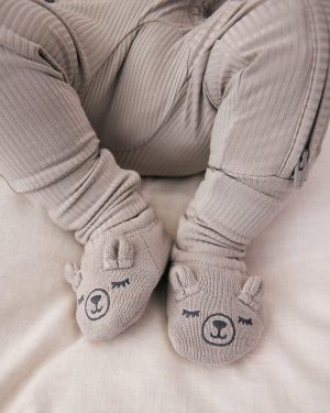 Dove Gray Bear Booties