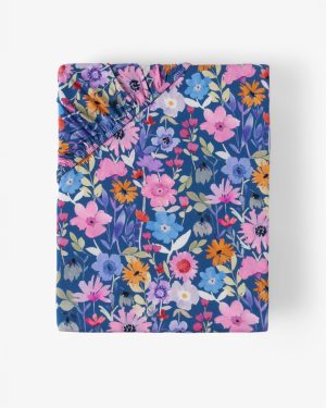 Dusk Blooms Fitted Crib Sheet