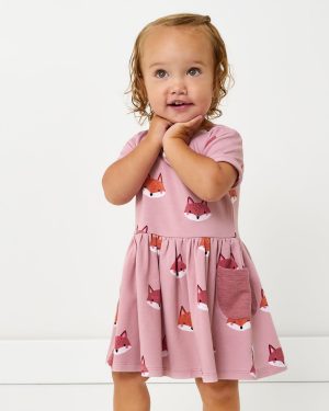Fox Tracks Patch Pocket Dress with Bloomer
