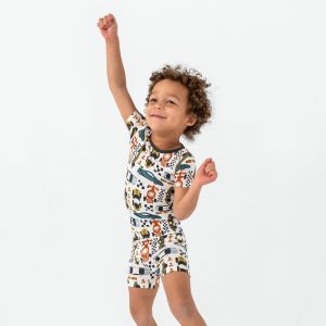 Fast Lane Two-Piece Short Sleeve & Shorts Pajama Set