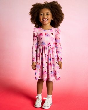 Cupcake Kisses Flutter Skater Dress