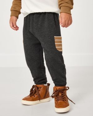 Heather Black Cinched Jogger