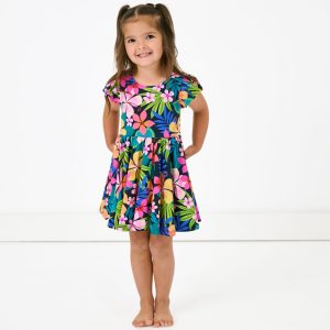 Jungle Blooms Flutter Twirl Dress