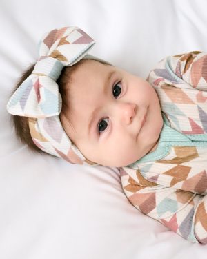 Kaleidoscope Dreams Ribbed Luxe Bow Headband