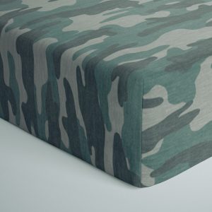Vintage Camo Fitted Crib Sheet