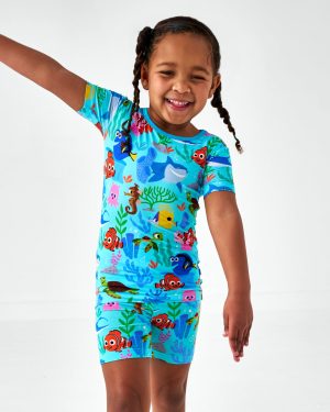 Pixar Nemo's Reef Two-Piece Short Sleeve & Shorts Pajama Set