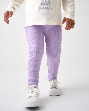 Lilac Haze Ribbed Legging