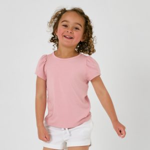 Mauve Blush Puff Sleeve Tee