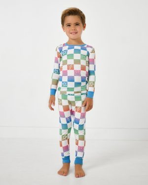 Ombre Cheery Checks Two-Piece Pajama Set
