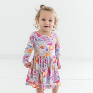 Pink Slam Dunk Skater Dress with Bodysuit