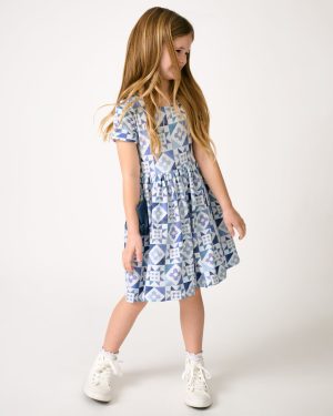 Patchwork Indigo Patch Pocket Dress