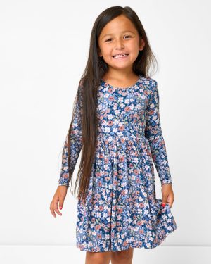 Petite Petals Bow Back Skater Dress