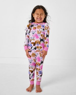 Pink Puppy Parade Two-Piece Pajama Set