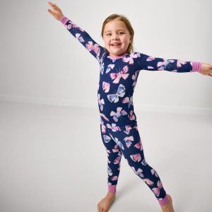 Royal Butterflies Two-Piece Pajama Set