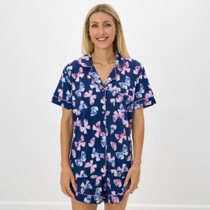 Royal Butterflies Women's Short Sleeve & Shorts Pajama Set