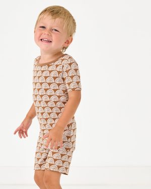 Rust Rainbows Two-Piece Short Sleeve & Shorts Pajama Set