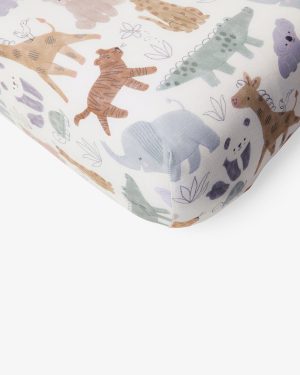 Sweet Safari Fitted Mini Crib Sheet