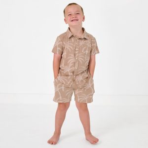 Sandy Palms Drawstring Shorts