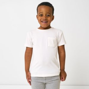Soft White Short Sleeve Relaxed Pocket Tee