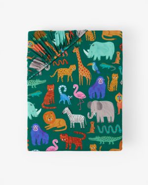 Wild Zoo Fitted Crib Sheet