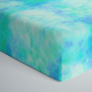 Tidepool Watercolor Fitted Crib Sheet