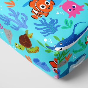 Pixar Nemo's Reef Fitted Crib Sheet