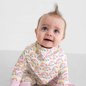 Pastel Rainbows Bandana Bib