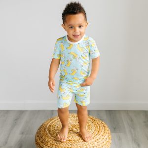 Bananas Two-Piece Short Sleeve & Shorts Pajama Set