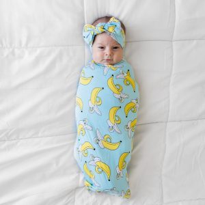 Bananas Swaddle & Headband Set