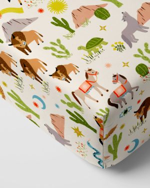 Wild Frontier Fitted Crib Sheet